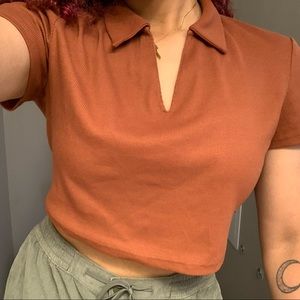 Cropped Polo Top
